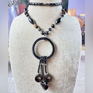 Sleek Black Hematite Beaded Necklace